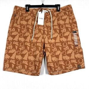Stio CFS Board Shorts Mens 38 Mustang Alpine Waves Print Stretch Quick‎ Dry NWT